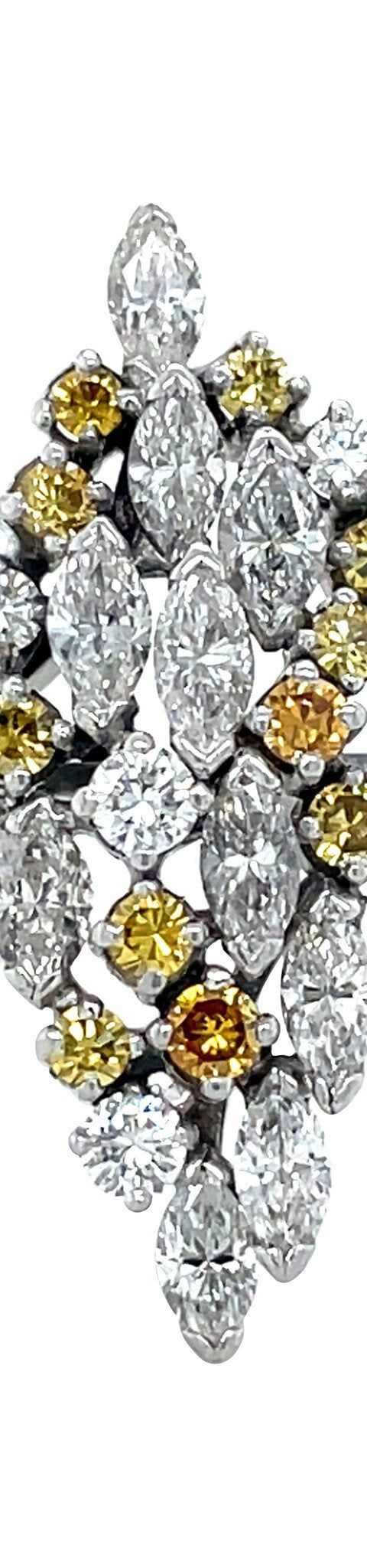 Vintage 14K White Gold Ring with Diamond
